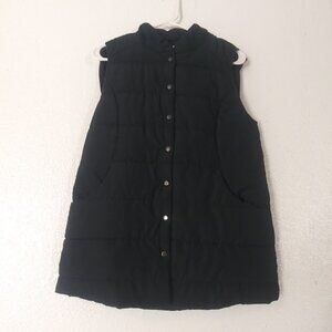 Coldwater Creek women's size MP black hooded puffer vest